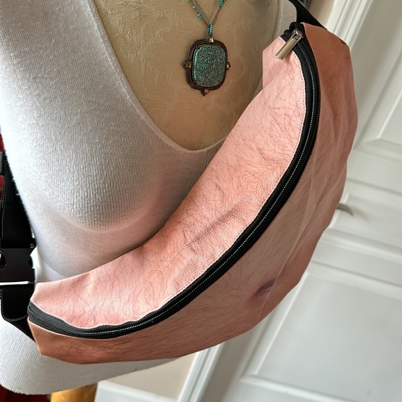 Fanny Pack Fun Dad bod Body bare beer belly Crossbody waist bag travel - Picture 5 of 10